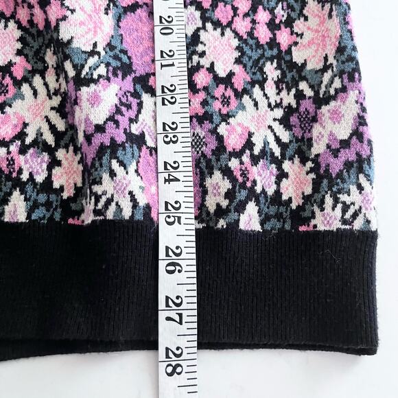 Zara Floral Jacquard Knit Cardigan Sweater Size Small - Picture 9 of 10